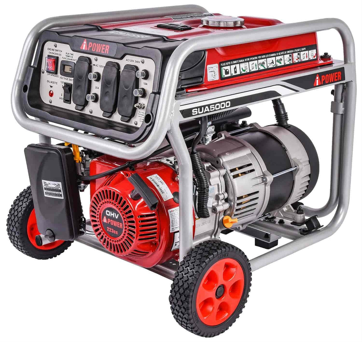 Portable Running Starting 4250 JEGS Run Generator 5000 Hr. 9 Time Watts Watts 86065