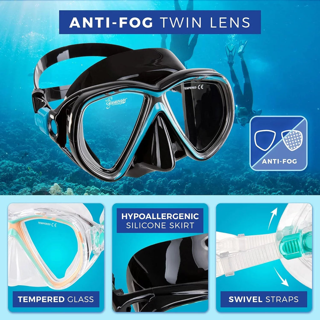 Hanalei Mask Set Anti-Fog Snorkel And