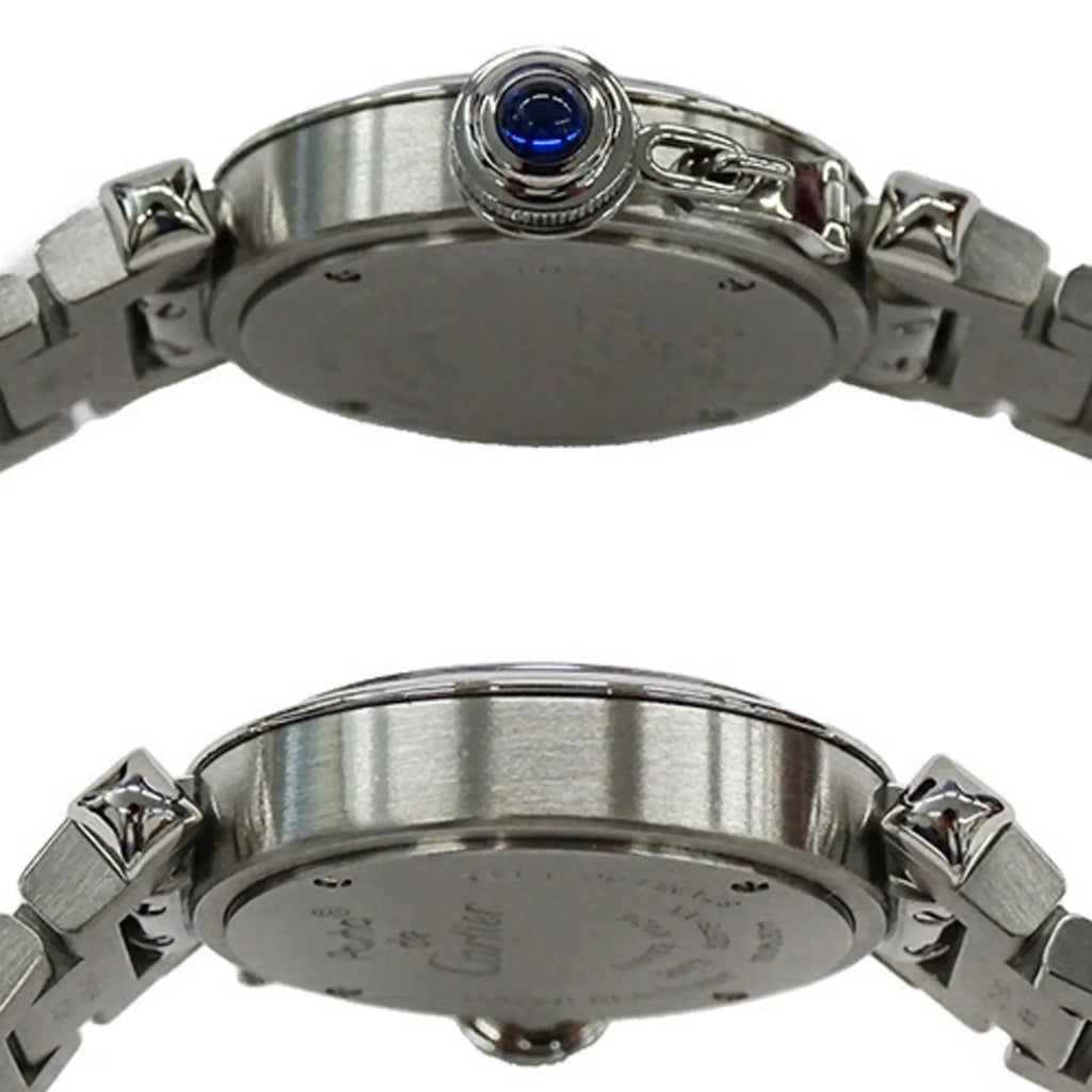 SS, Polished Miss Stainless Watch, Silver, (Good) Pasha W3140007, Steel, Cartier Pre-Owned Ladies Quartz,