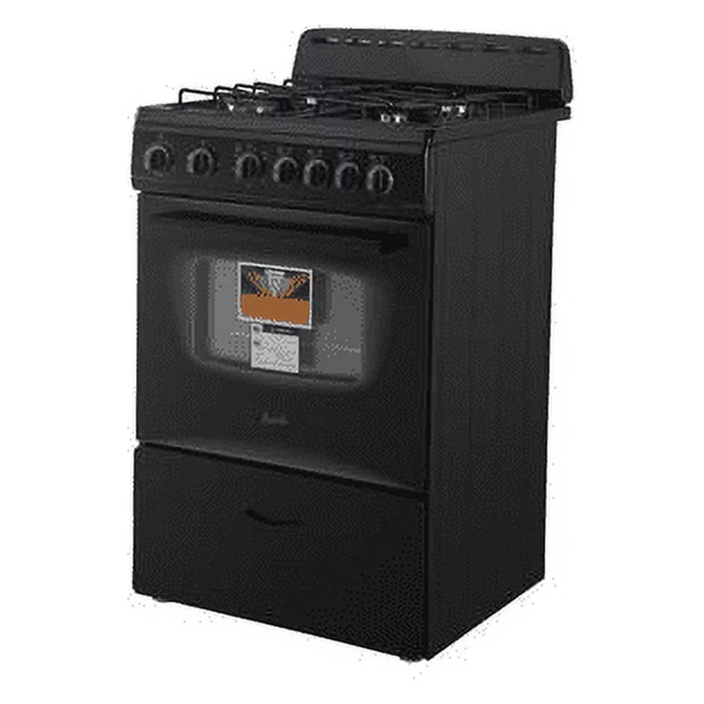 Black Gas 24" Range (GR2415CB) Avanti in Compact Oven,