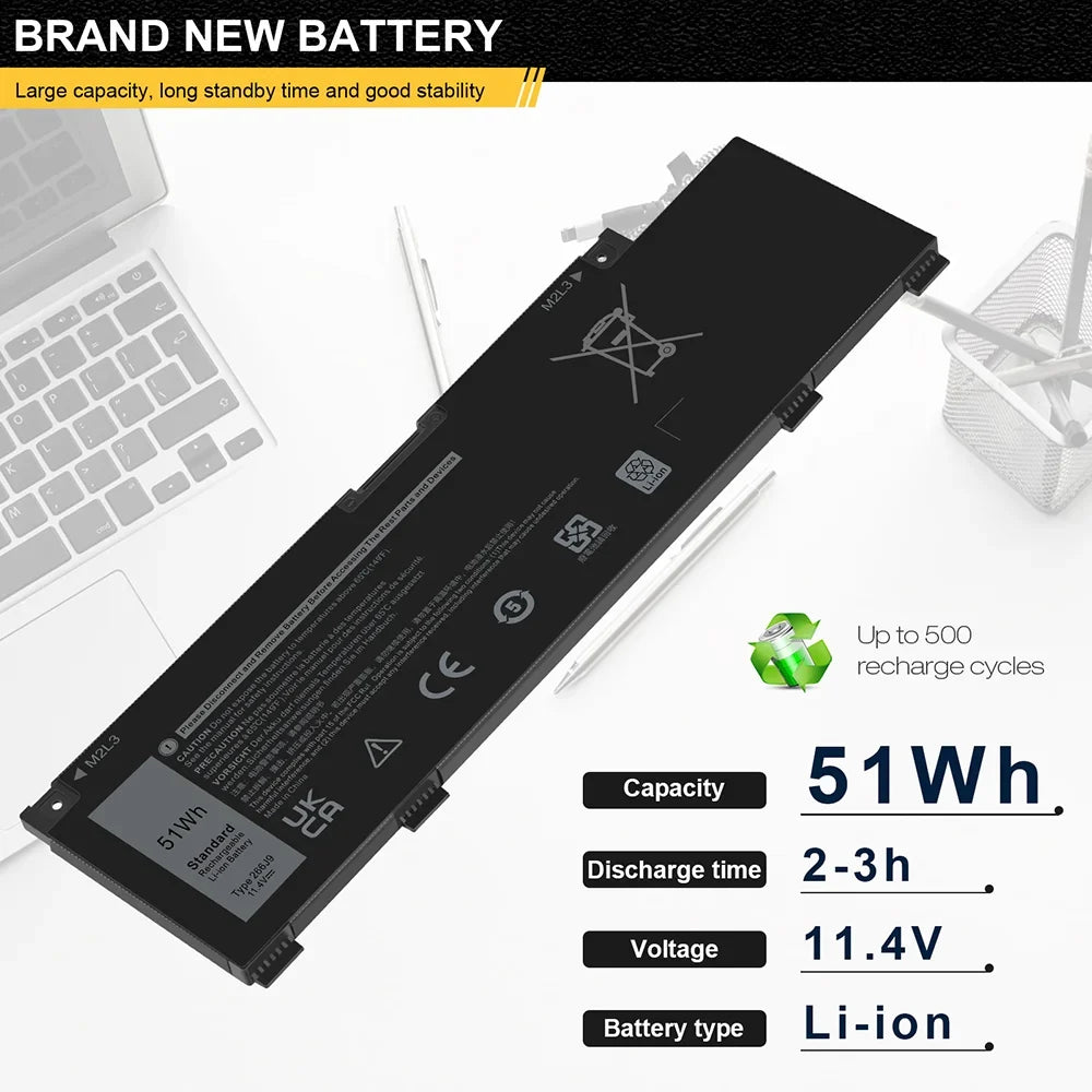BATTERY 5505 G5 415CG 5500 51WH 11.4V 3590 G3 SE FOR 4255MAH LI-ION G5