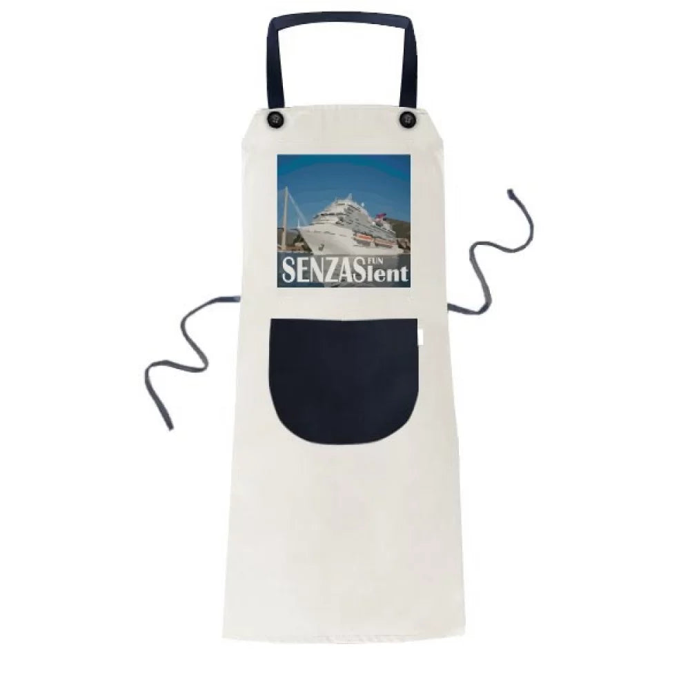 Bib Poster Adjustable BBQ Ship Pinafore Pocket Luxury Kitchen Cruise Apron Cotton Giant Linen