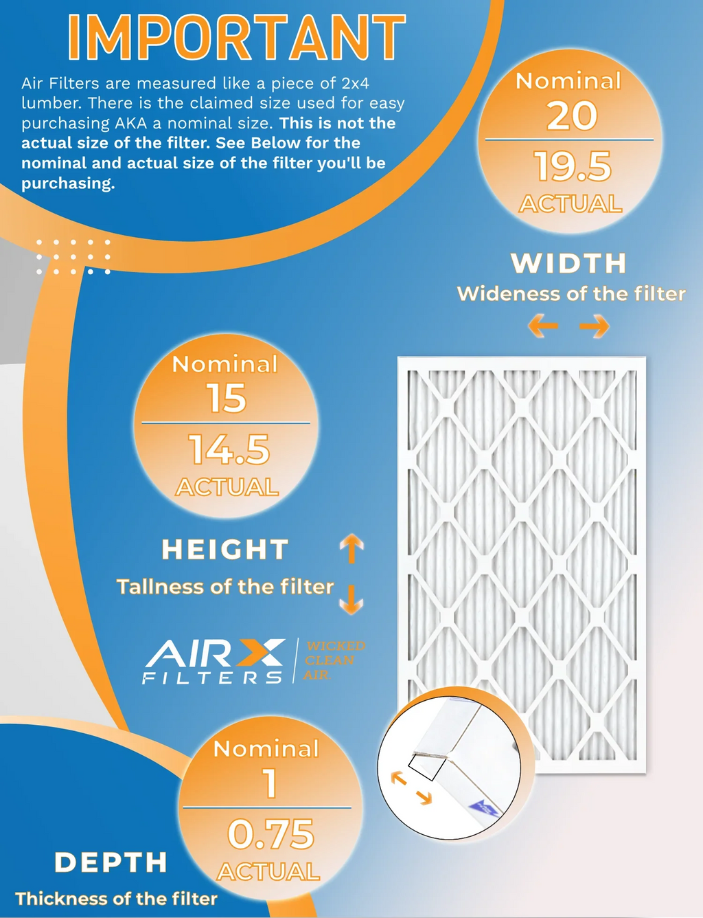 15x20x1 FPR by MPR 1000, CLEAN - Rating, 1200 to USA of AIR. Furnace Made 7 AIRX MPR MERV Filters FILTERS Air 12 & Filter WICKED 11 Comparable in Pack