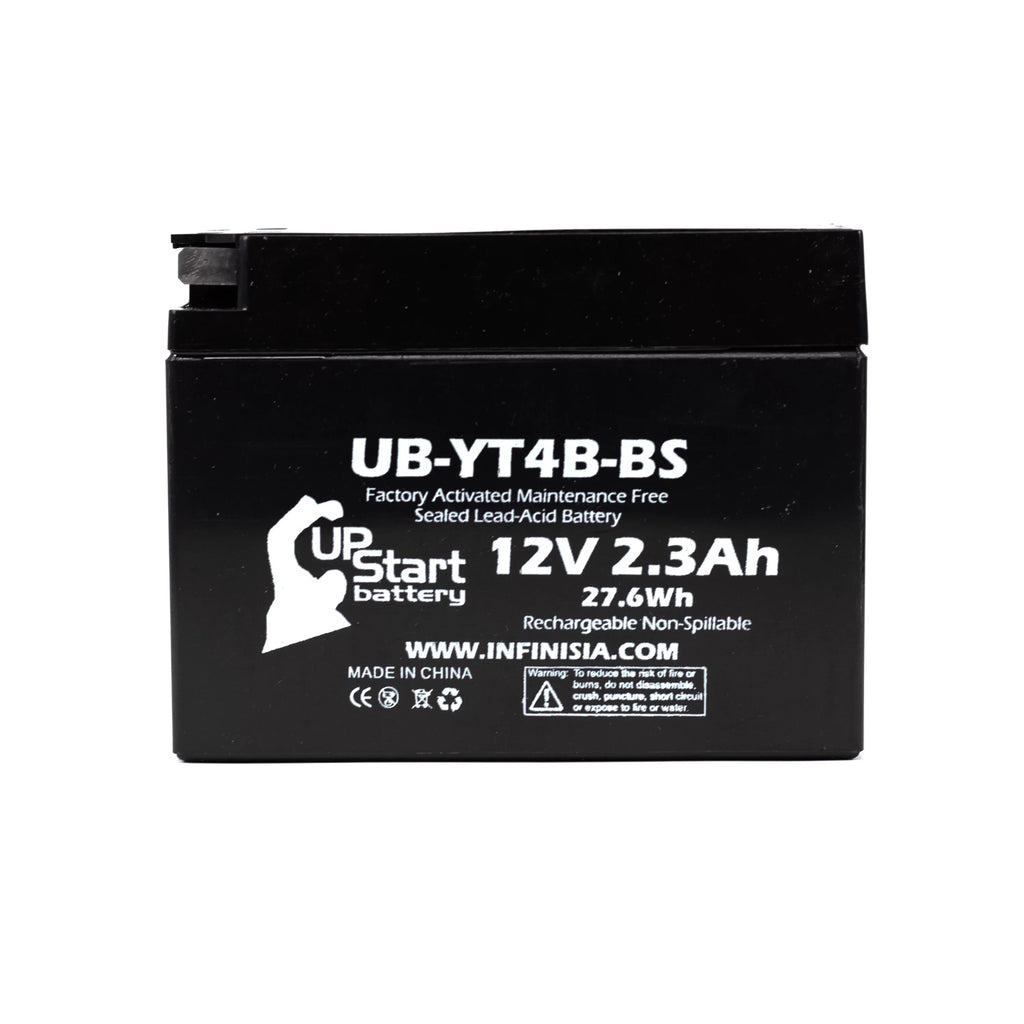 UpStart Replacement 400CC 2.3Ah, 2006 Factory UB-YT4B-BS - Battery 2-Pack 12V, SR400 Motorcycle Activated, Battery Free, Maintenance Yamaha