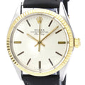 BF560275 Vintage Mens Used 18K Airking Steel Watch Yellow Gold Authenticated Oyster Perpetual