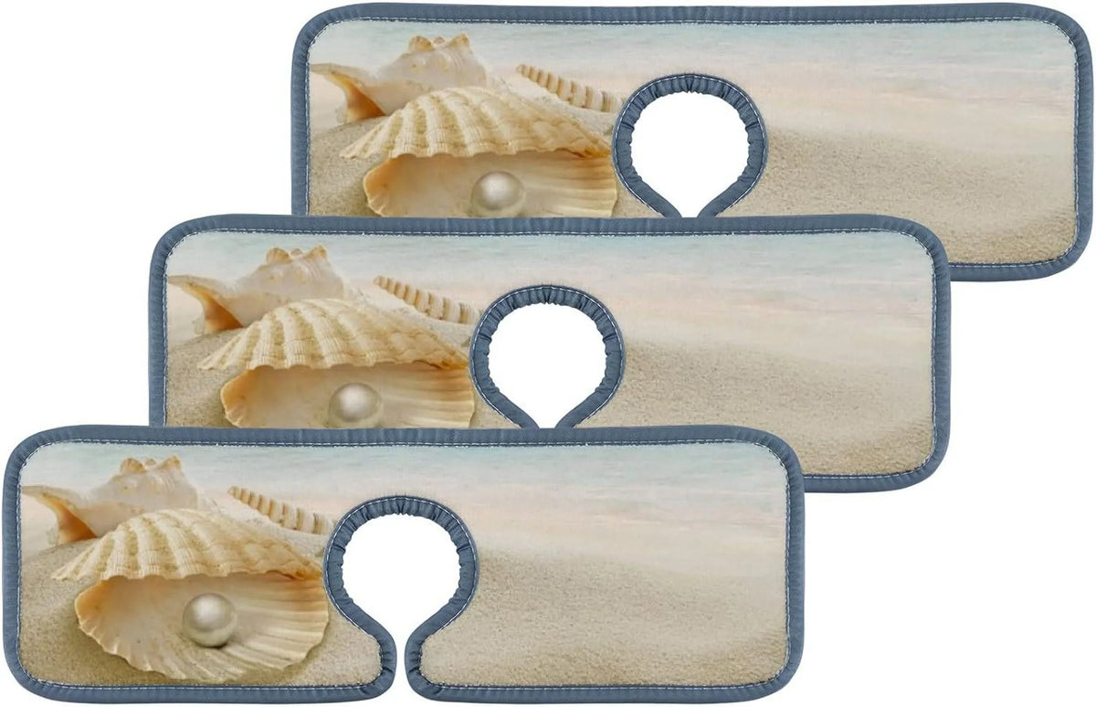 Countertop Sink Guard 3PCS Bath Microfiber Catcher, Mats Starfish Bestwell Sea Absorbent Kitchen Mat, Drip Faucet Sinkmat Drying Washable Beach Splash Summer