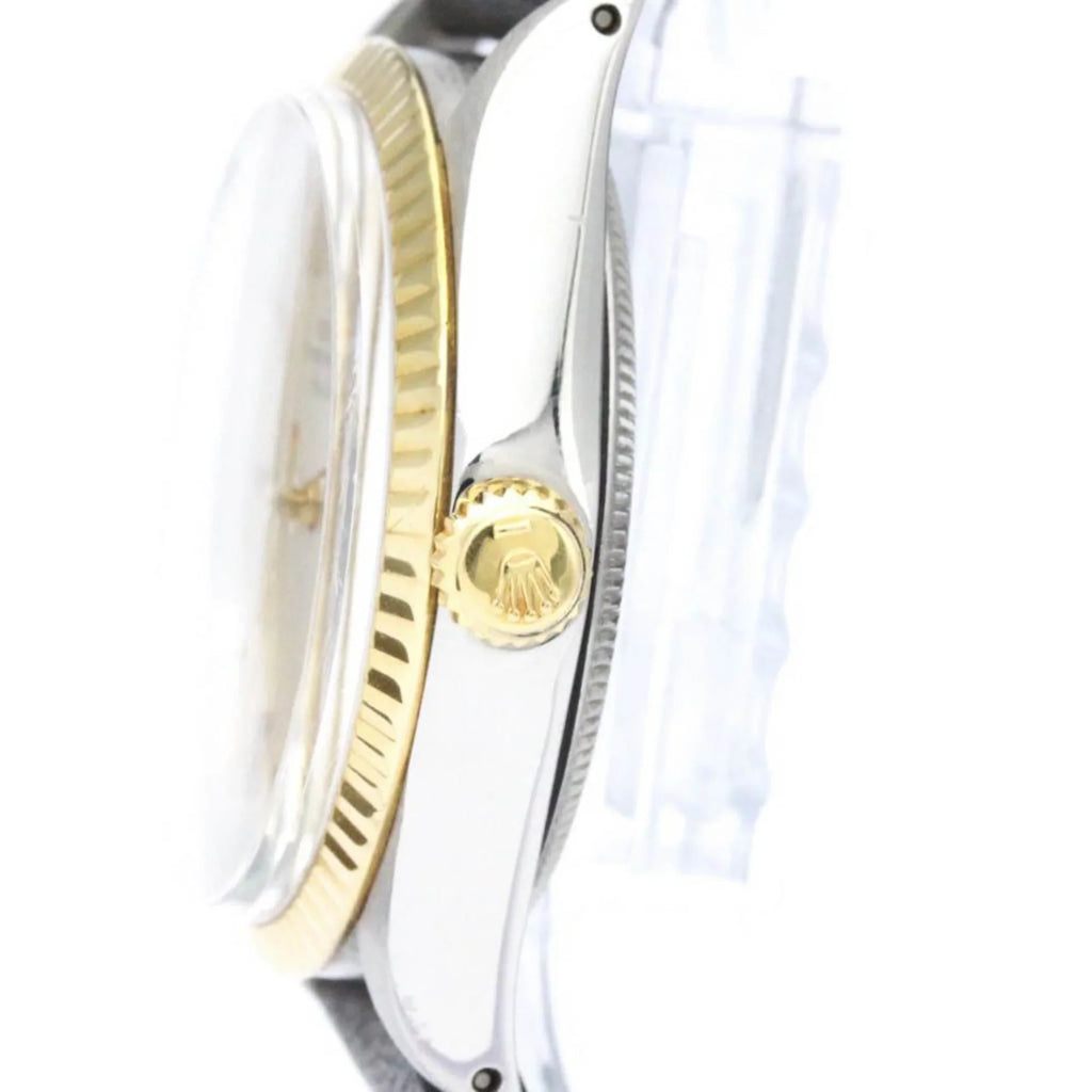 BF560275 Vintage Mens Used 18K Airking Steel Watch Yellow Gold Authenticated Oyster Perpetual