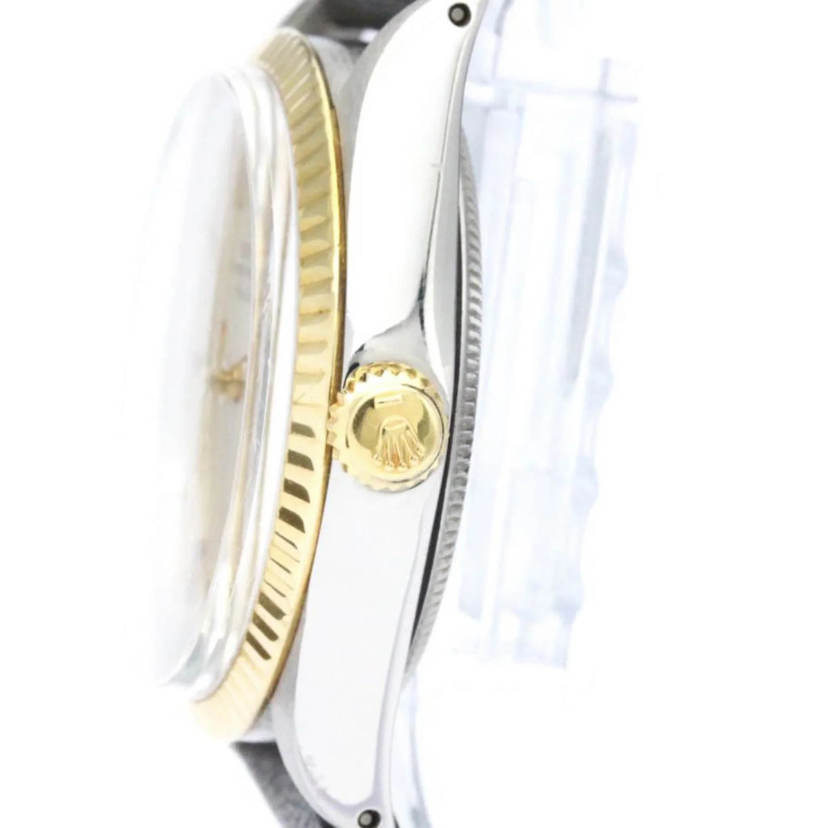 BF560275 Vintage Mens Used 18K Airking Steel Watch Yellow Gold Authenticated Oyster Perpetual