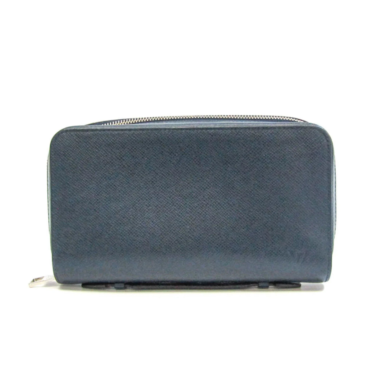 Men's Leather Taiga Wallet XL Blue Taiga (Good) Pre-Owned M64019 Zippy (bi-fold) Long Navy