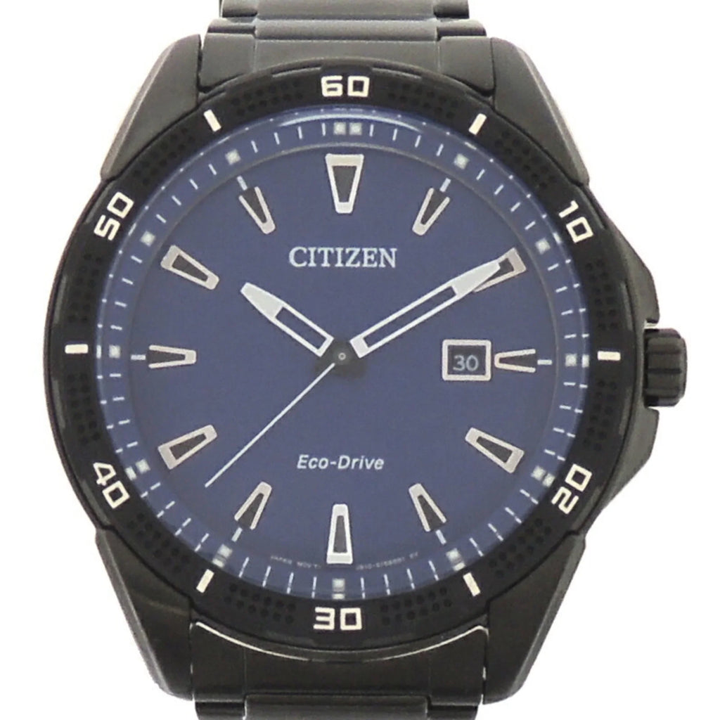 Citizen Eco-Drive (Good) Men's Steel Watch (J810-S115973) Pre-Owned Dial AW1585-55L Blue Stainless