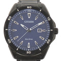 Citizen Eco-Drive (Good) Men's Steel Watch (J810-S115973) Pre-Owned Dial AW1585-55L Blue Stainless