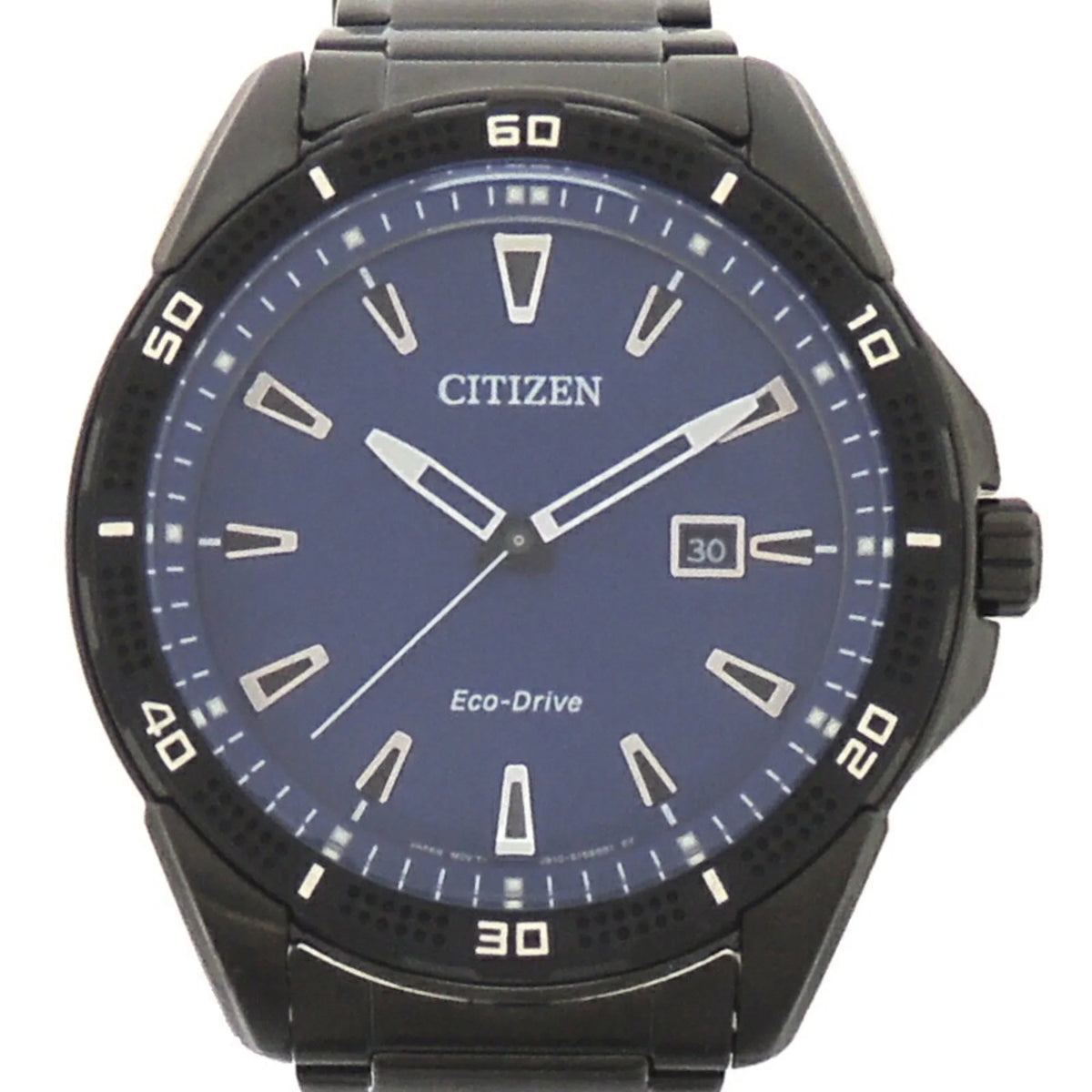 Citizen Eco-Drive (Good) Men's Steel Watch (J810-S115973) Pre-Owned Dial AW1585-55L Blue Stainless