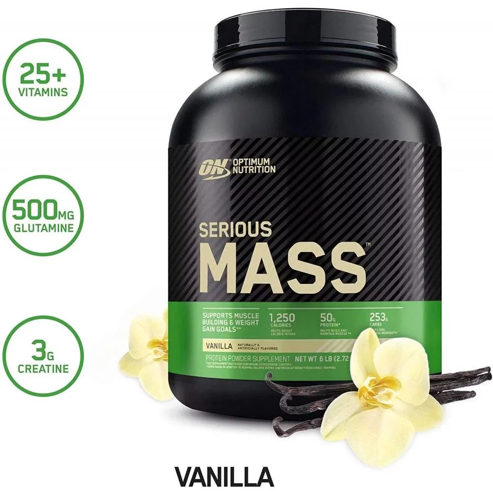 Mass, 6.lb Weight Serious Nutrition, Powder, Protein Gainer Vanilla, Optimum