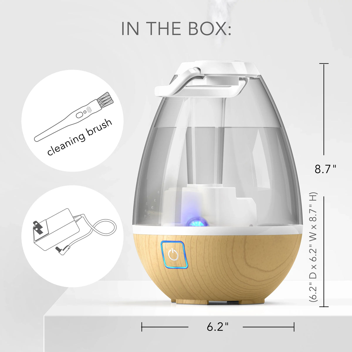 Ultrasonic Light Image Cool Humidifier, Mist Gallon Woodgrain (New) 0.4 Ash Sharper