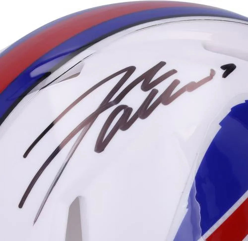 Mini Bills Josh Speed Allen Riddell Helmet Autographed Buffalo