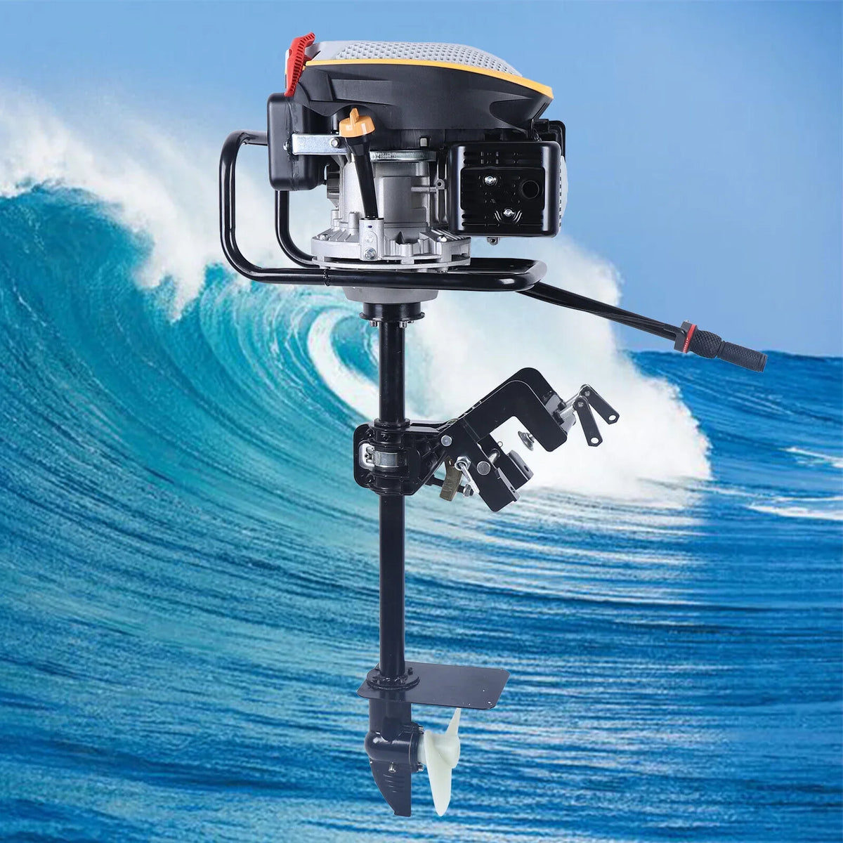 4 Boat Stroke Outboard System 225 with Engine Single Air Heavy Cylinder Engine CC Fishing Ignition Engine 3600 Marine Duty 9 HP Boat Miumaeov TAS Motor Cooling r/min