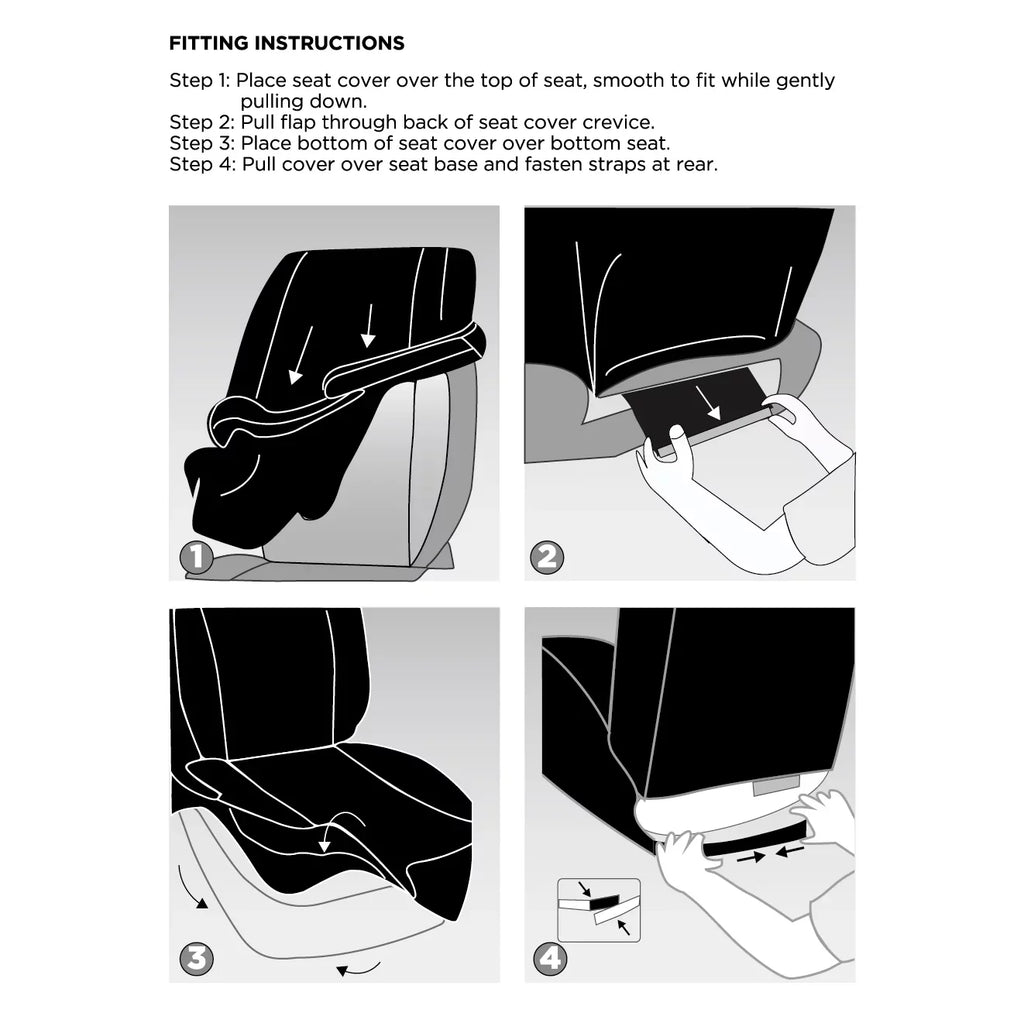 Seat Fit, Polyester 2002SC101 Faux Back Drive Covers High Black, Universal 2 Soft Car Fur Piece Auto