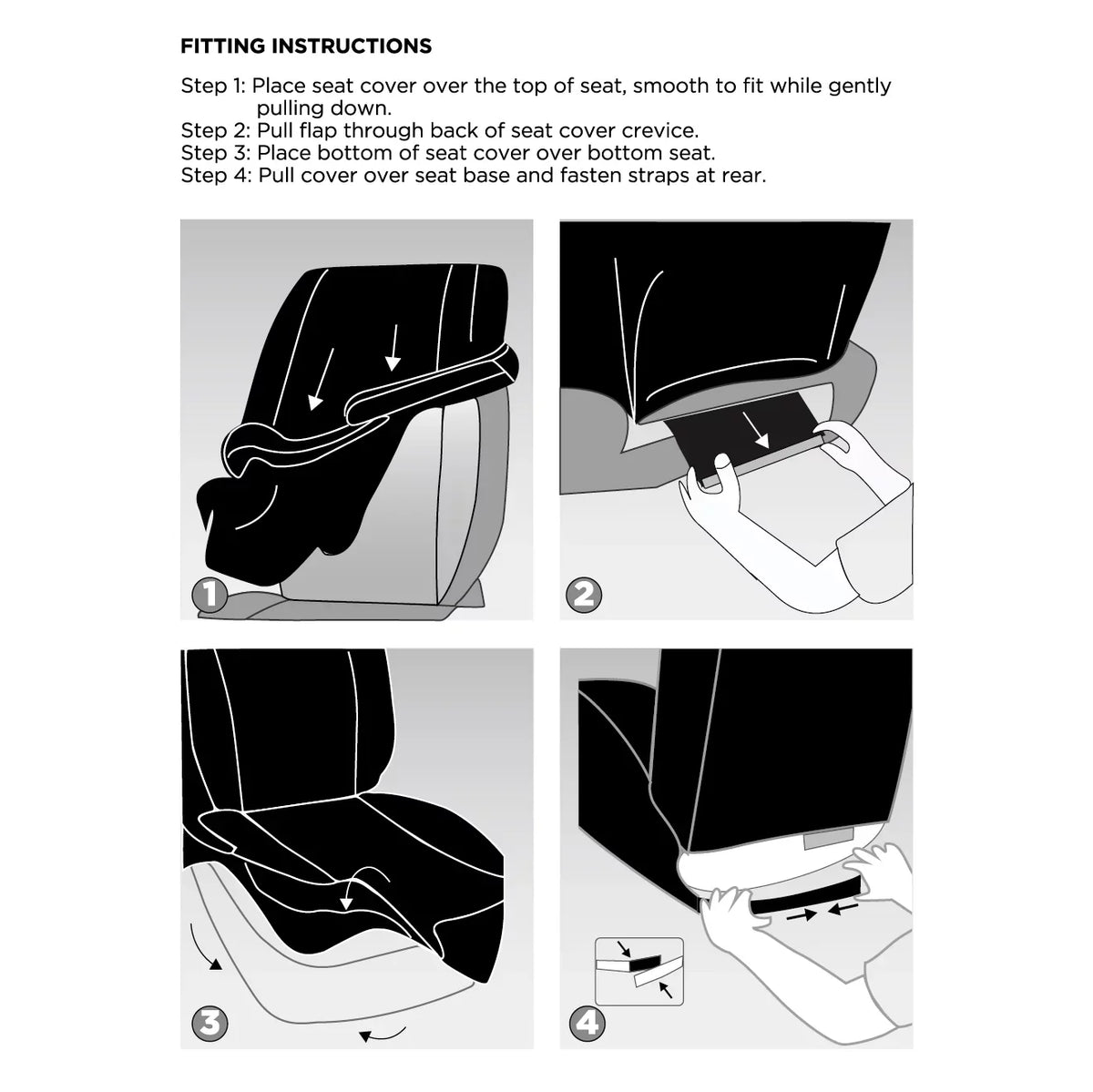 Seat Fit, Polyester 2002SC101 Faux Back Drive Covers High Black, Universal 2 Soft Car Fur Piece Auto