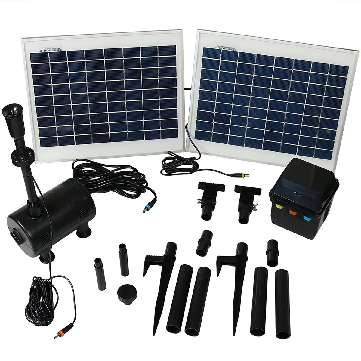 with GPH Panel Light 120" Pump Solar Sunnydaze LED Kit - Lift Pack - and 396 Battery and