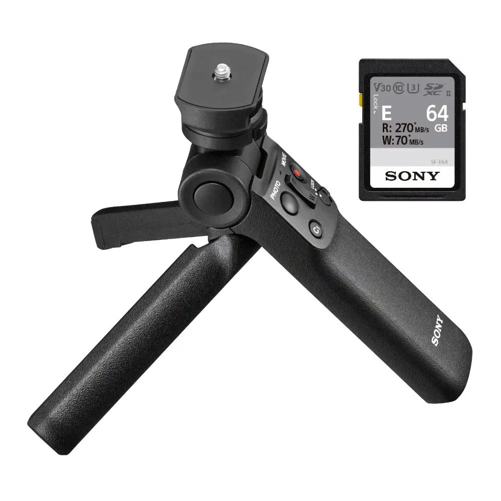 ZV-E1 Mirrorless 50mm Lens, Grip, Camera Alpha Kit and Mic with (Black)