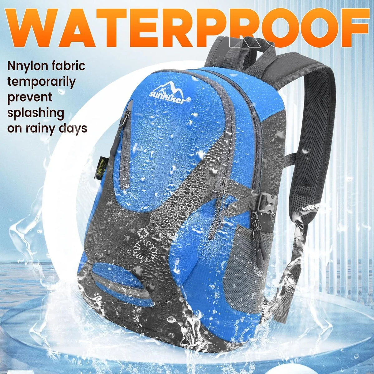 liquid Backpack Travel Hiking Cycling Backpack Resistant sunhiker Small M0714 Daypack Lightweight Blue SMALL
