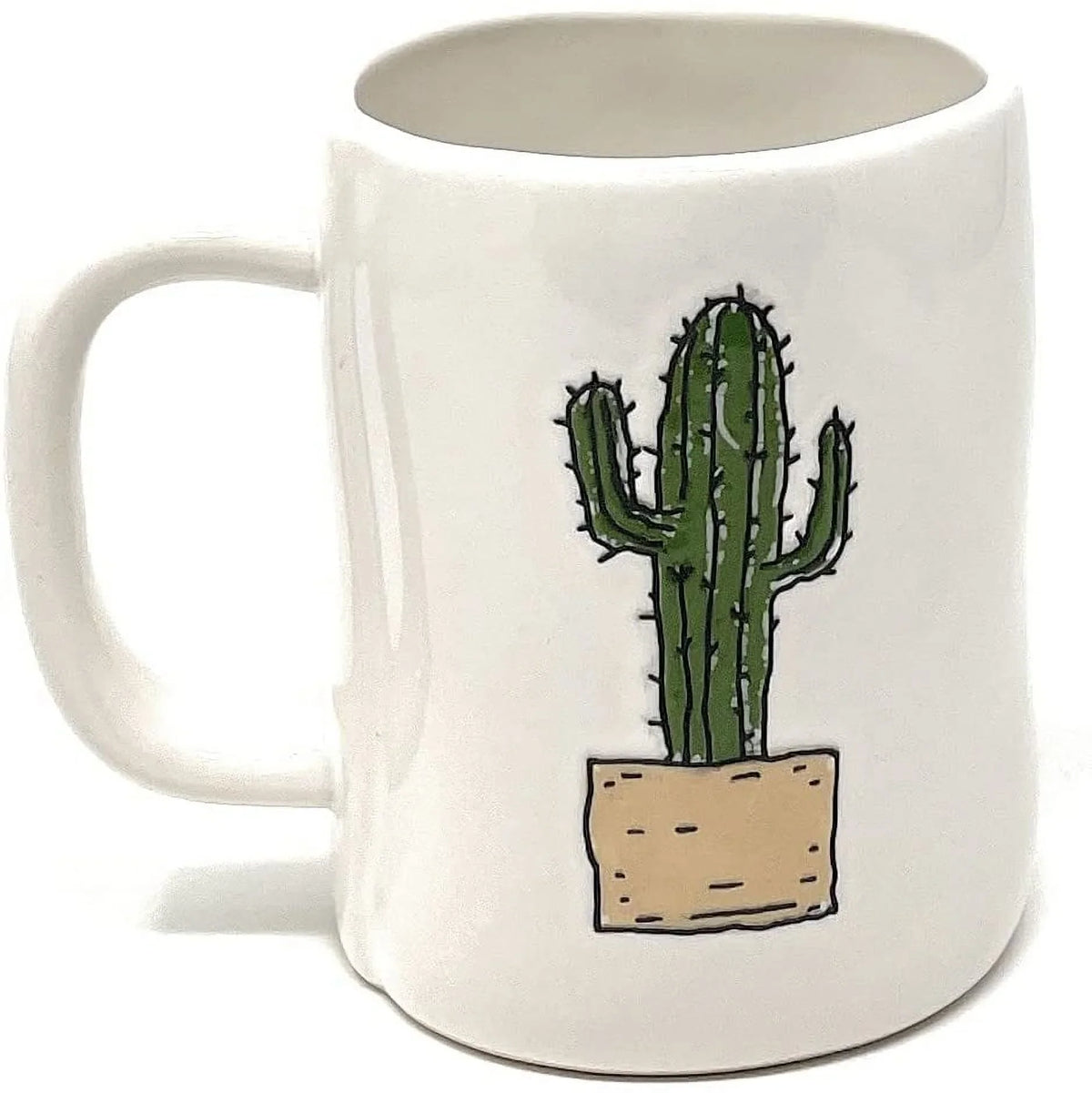 Icon Cactus with Tea Sided Rae YOU Coffee Mug on GIRL Double Dunn White Plant Back GROW