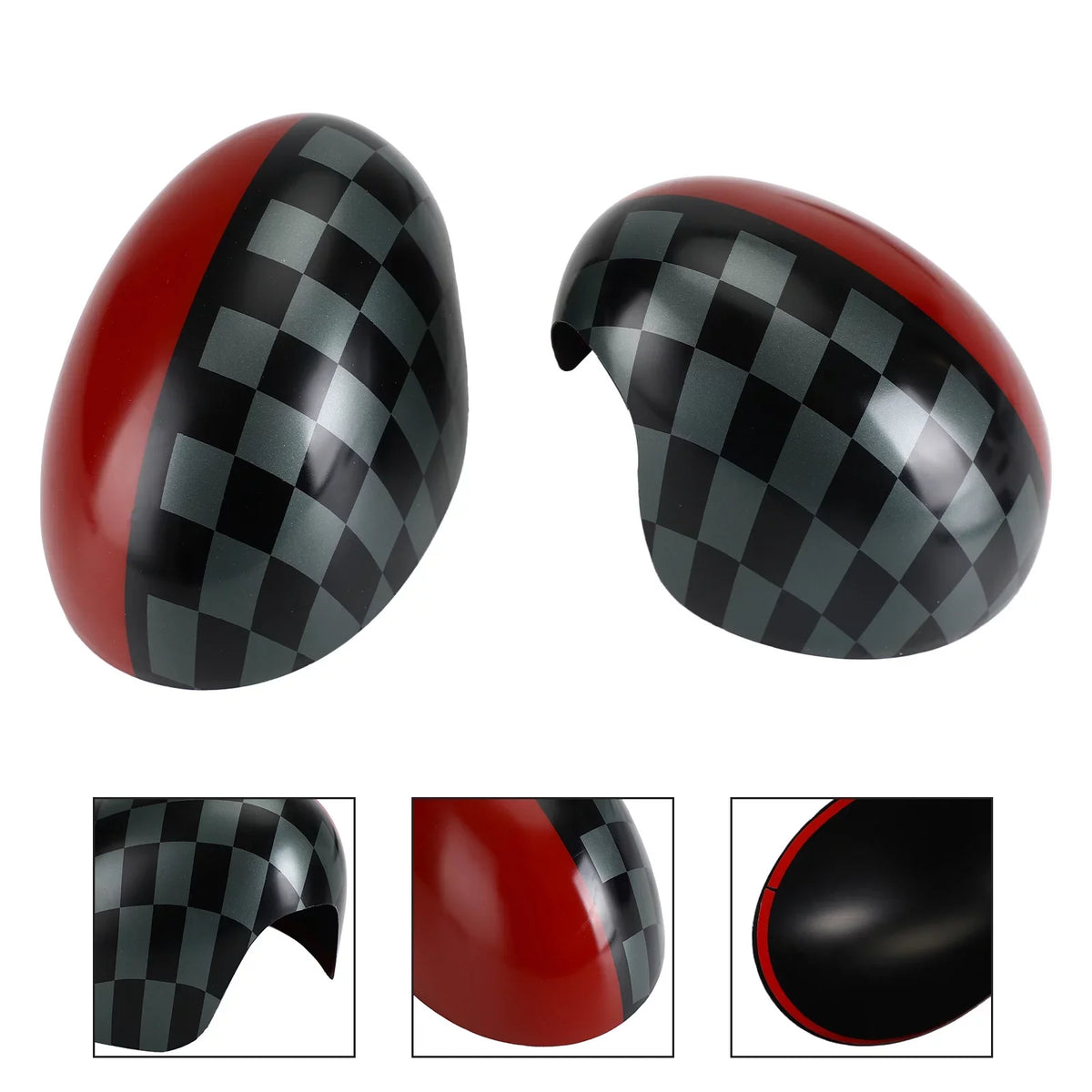 Hardtop Cover Red MINI F56 Cooper Mirror F55 Black/Grey checkered for