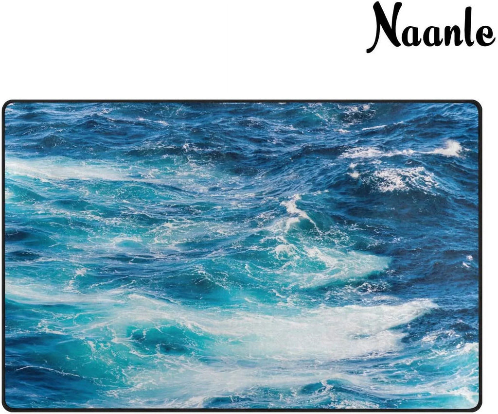 4' Bedroom Ocean Wave Sea 160 Carpet x Wellsay Dinning Sea 120 Kitchen, Inches 5'(48 Ocean Area cm), Rug / Wave Slip Mat Rug Living Yoga x for x Floor Nursery 63 Non Room