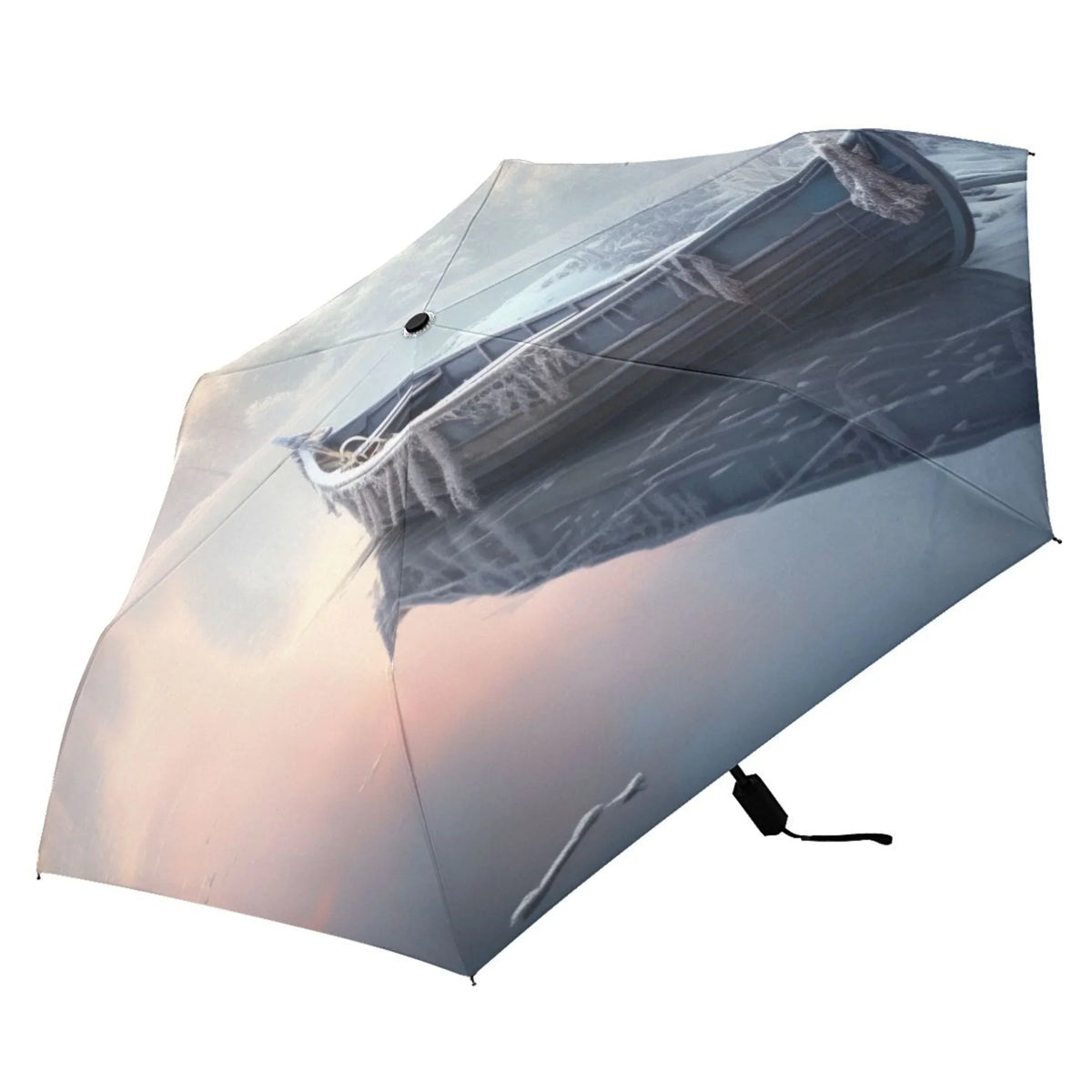 Boat dimension Umbrella Rain for Travel Compact UPF Umbrella Arc Snow Winter Folding Windproof Packable Lightweight with 50+