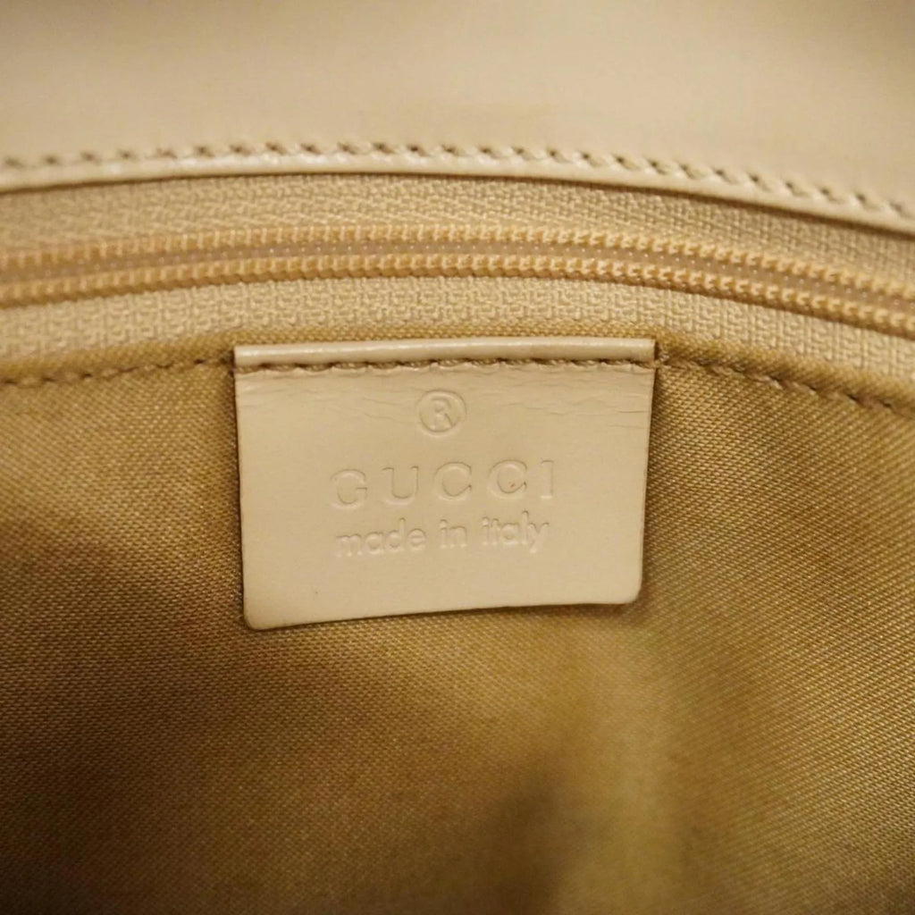 002 Women's Handbag (Good) Pre-Owned Ivory 1079 Canvas Leather GG