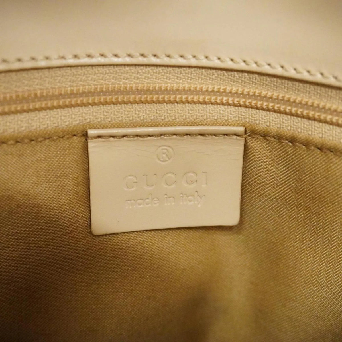 002 Women's Handbag (Good) Pre-Owned Ivory 1079 Canvas Leather GG