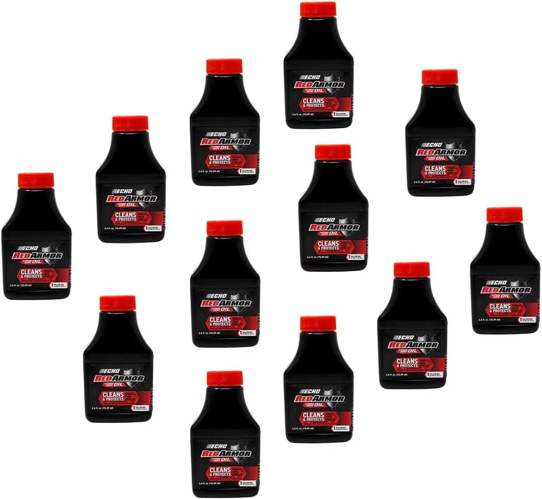 Engine Bottle 12 Red Pack Armor 50:1 Echo 2.6 2-Stroke 1 for 6550001S-12PK Gallon Oil Mix of oz