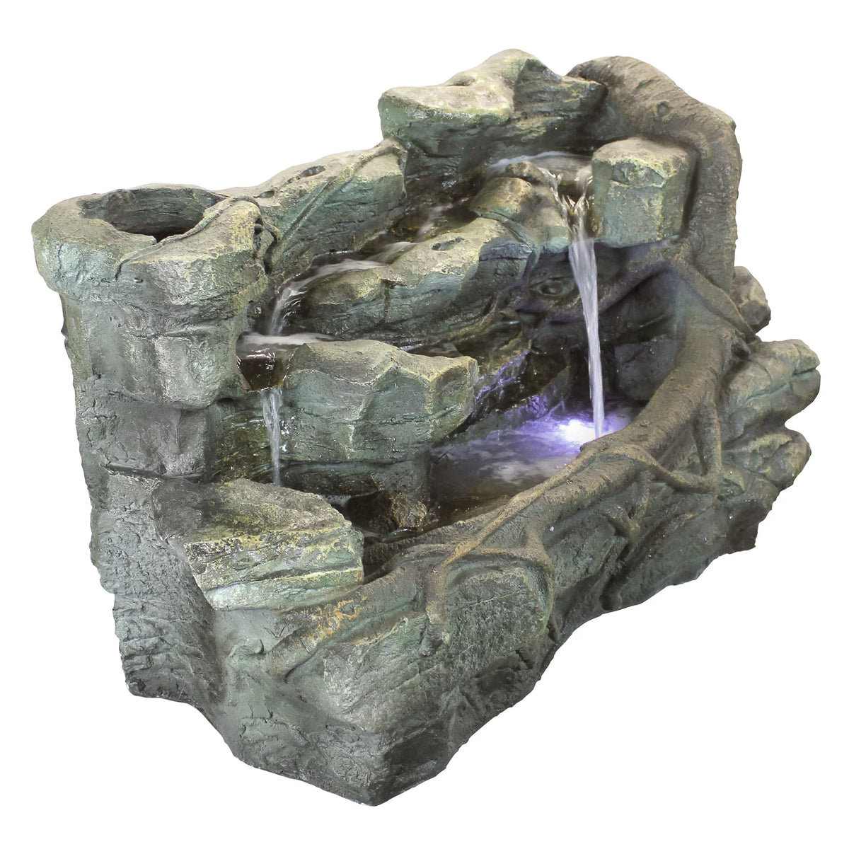 Garden Fountain Staggered Rock Design Cascading Toscano Canyon