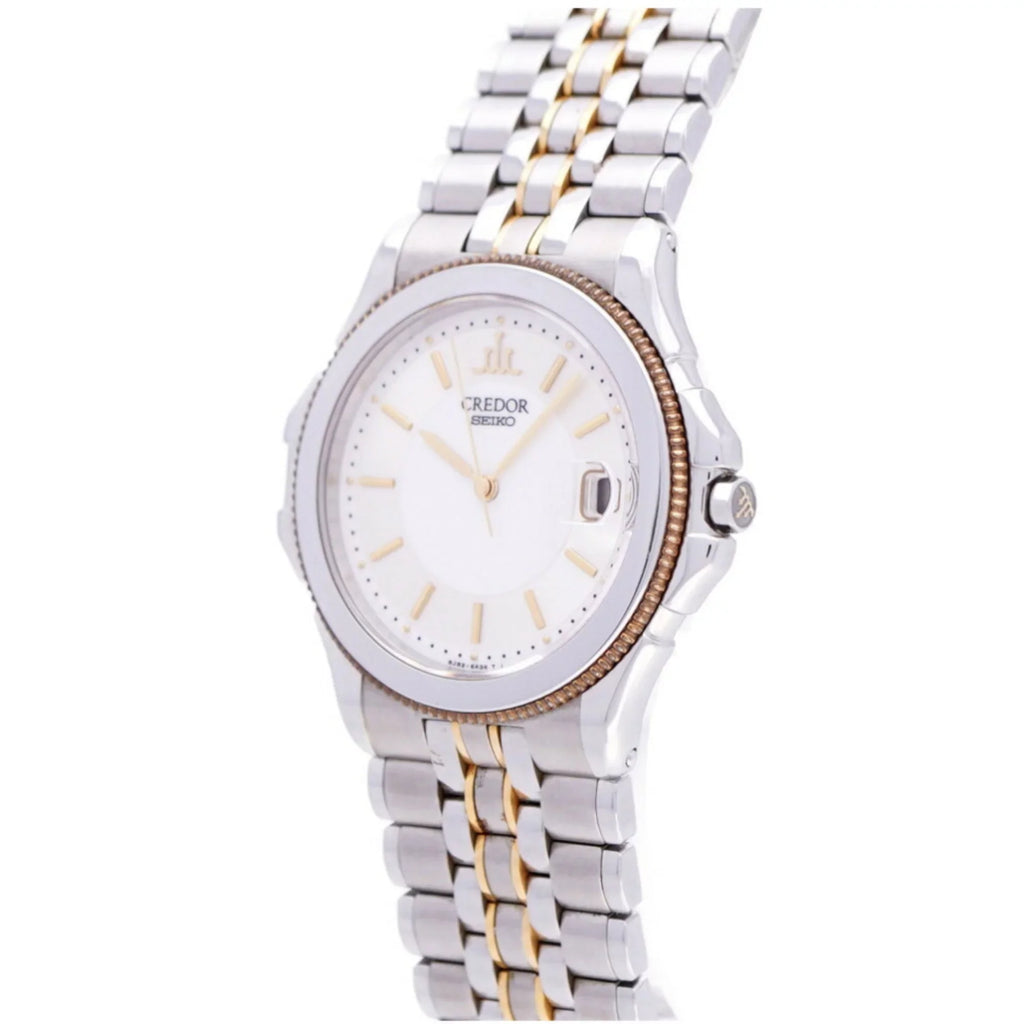 Pacific 8J82-6A20 (Fair) K18/SS silver/gold Seiko quartz Credor watch Pre-Owned
