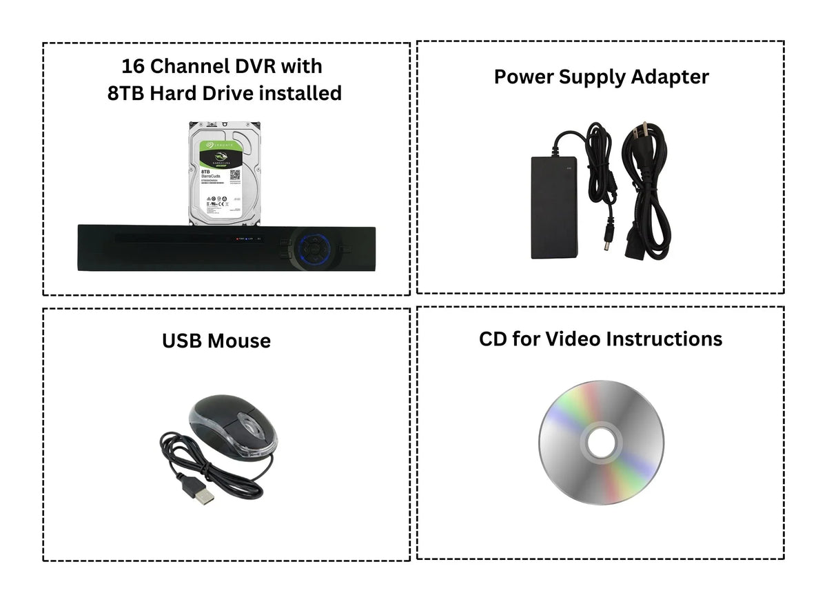 Digital Camera H.265 Hybrid CCTV HDD Recorder Evertech 4in1 CVI DVR AHD Video 16 8TB Channel Analog Security TVI