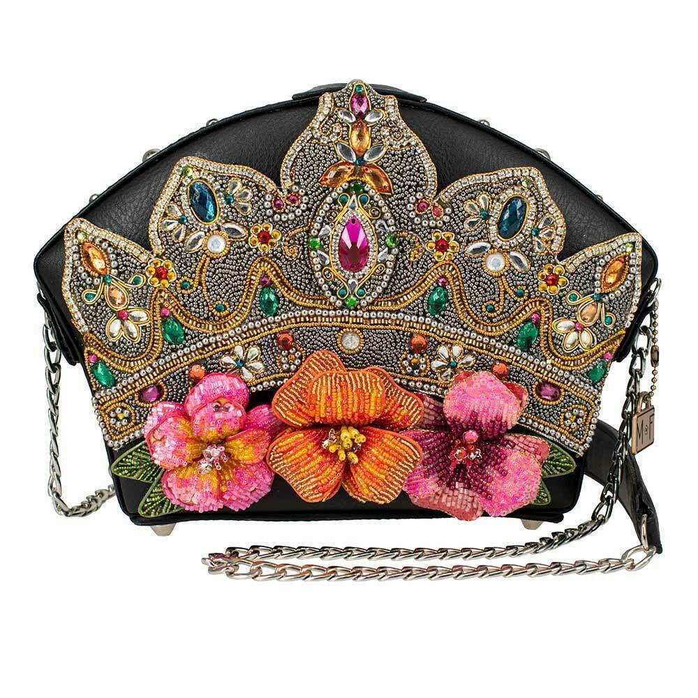 Flower Princess Crossbody Crown NEW Handbag Black Jewelry Mary Frances