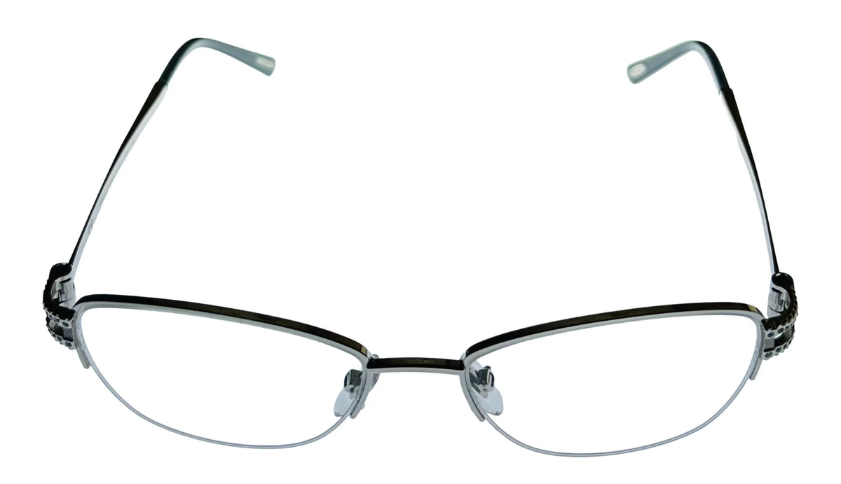 Square Plate Chopard VCH052S 52mm Silver Women's 579Y Metal Eyewear Rimless