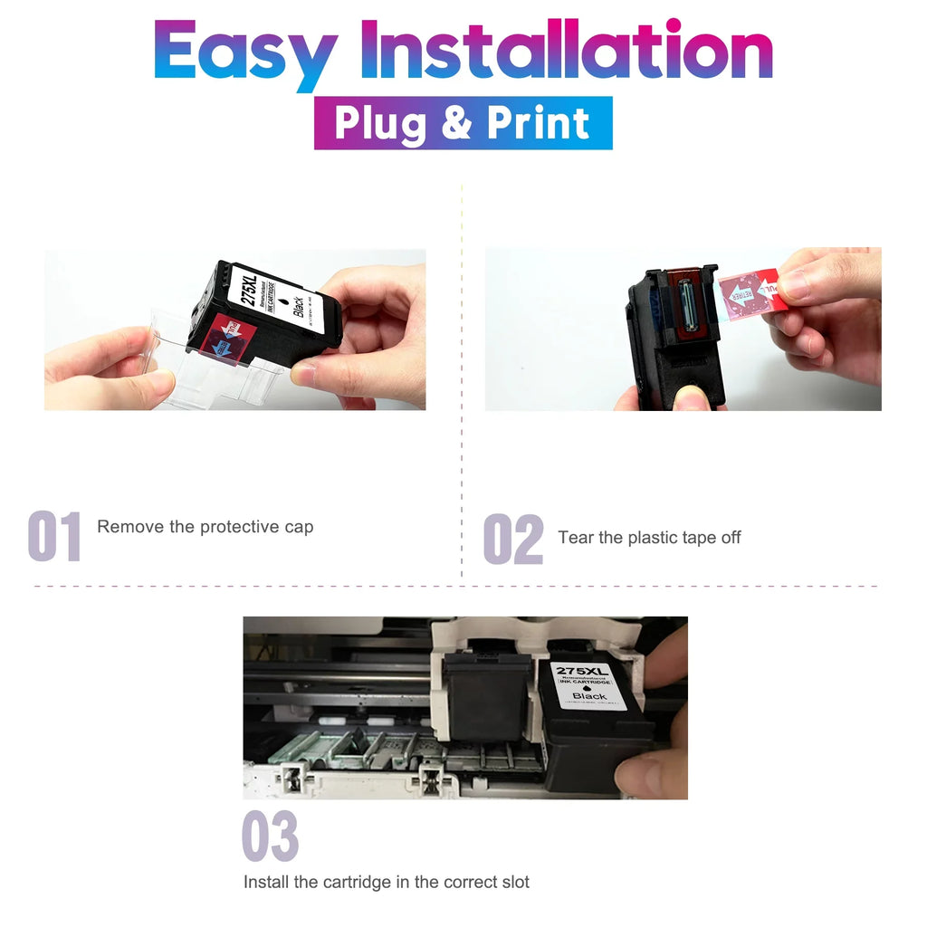 Canon Canon CL-276 Compatible Replacement Color) 2 Printer(2 TR4720 TR4700 275XL 275 276XL TR4722 TS3522 with PIXMA TS3500 Combo for TS3520 Ink XL PG-275 Black, 276 Cartridge
