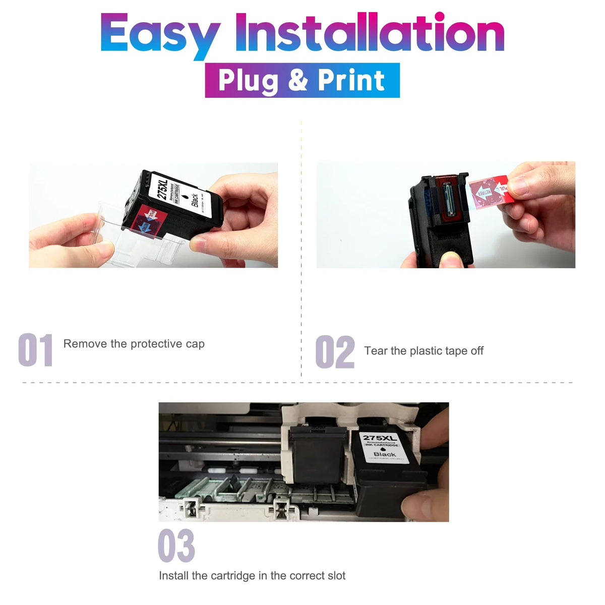 Canon Canon CL-276 Compatible Replacement Color) 2 Printer(2 TR4720 TR4700 275XL 275 276XL TR4722 TS3522 with PIXMA TS3500 Combo for TS3520 Ink XL PG-275 Black, 276 Cartridge