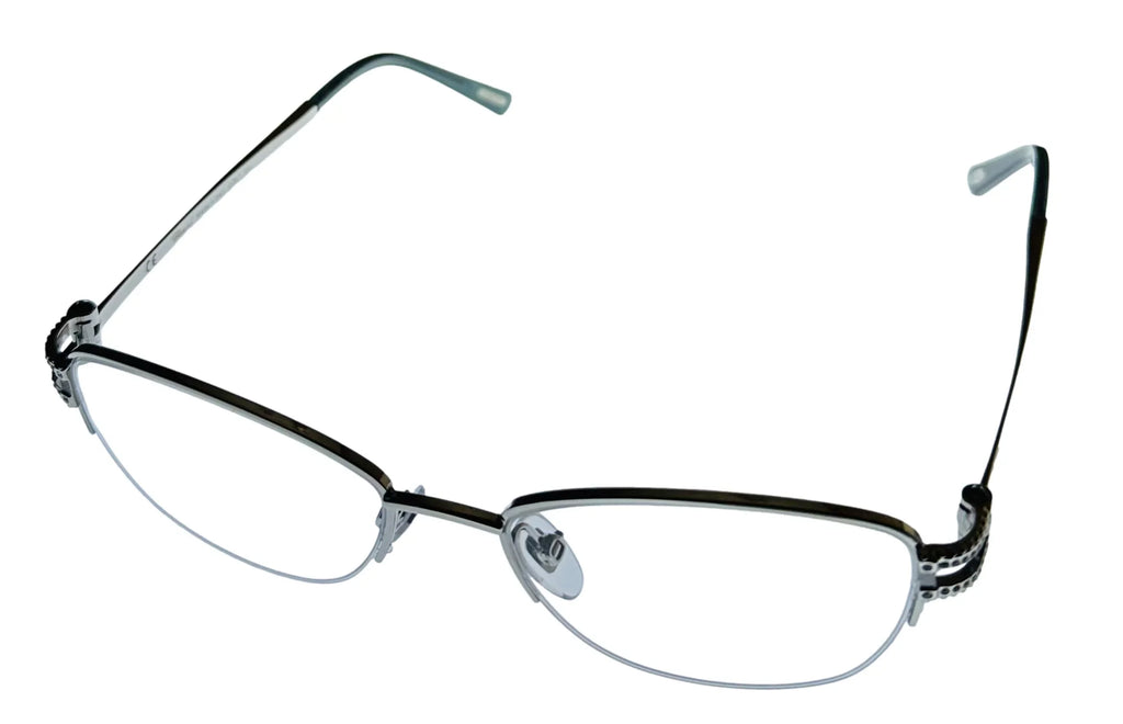 Square Plate Chopard VCH052S 52mm Silver Women's 579Y Metal Eyewear Rimless