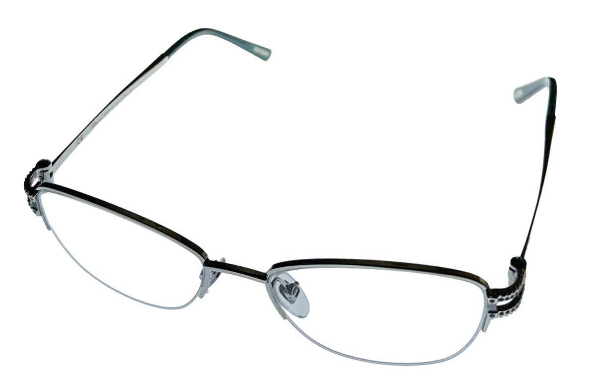 Square Plate Chopard VCH052S 52mm Silver Women's 579Y Metal Eyewear Rimless