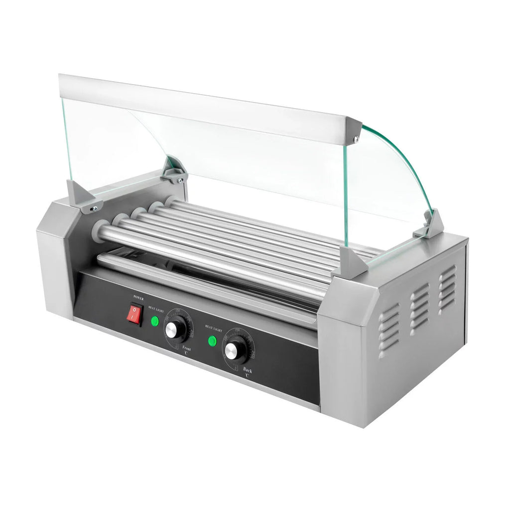 DENEST Holds Rollers Grilling Stainless 12-Hot Set Dog 110V W/5 0-250℃ Sausage Machine