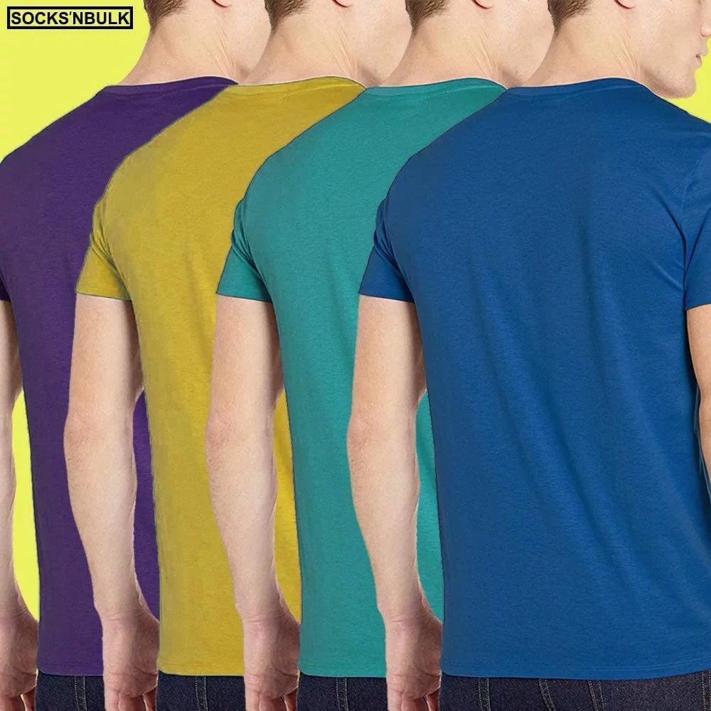 Sleeve Mens (60 of Tee Pack Tshirts Small) Pack 60 Mens Pack Crew Cotton Assorted Wholesale Shirts Bulk Tshirts, A,