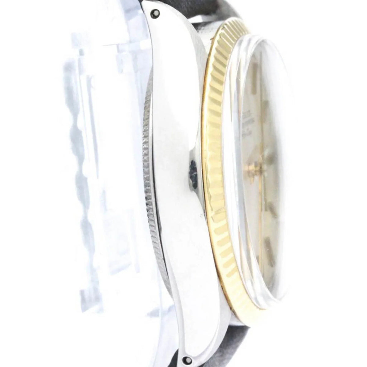 BF560275 Vintage Mens Used 18K Airking Steel Watch Yellow Gold Authenticated Oyster Perpetual