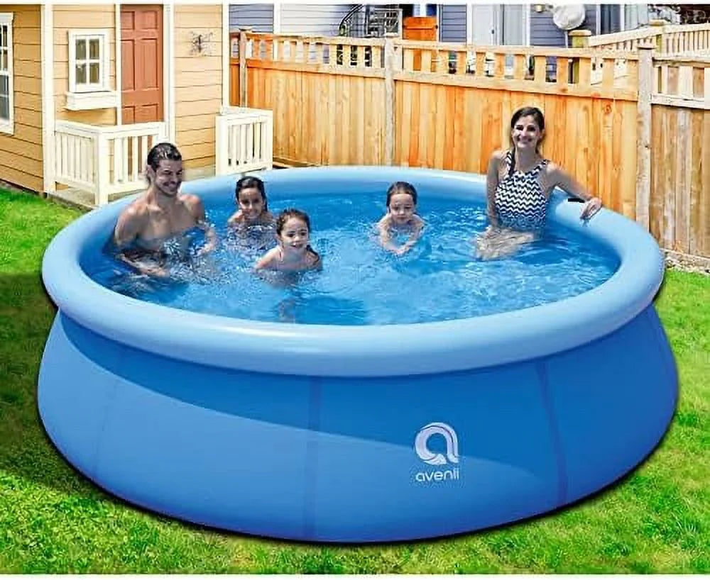 to ground foot inch 3 10 pool, 30 backyard swimming blue exterior x prompt inflatable 17807 person kiddie set kids avenli capacity above 2