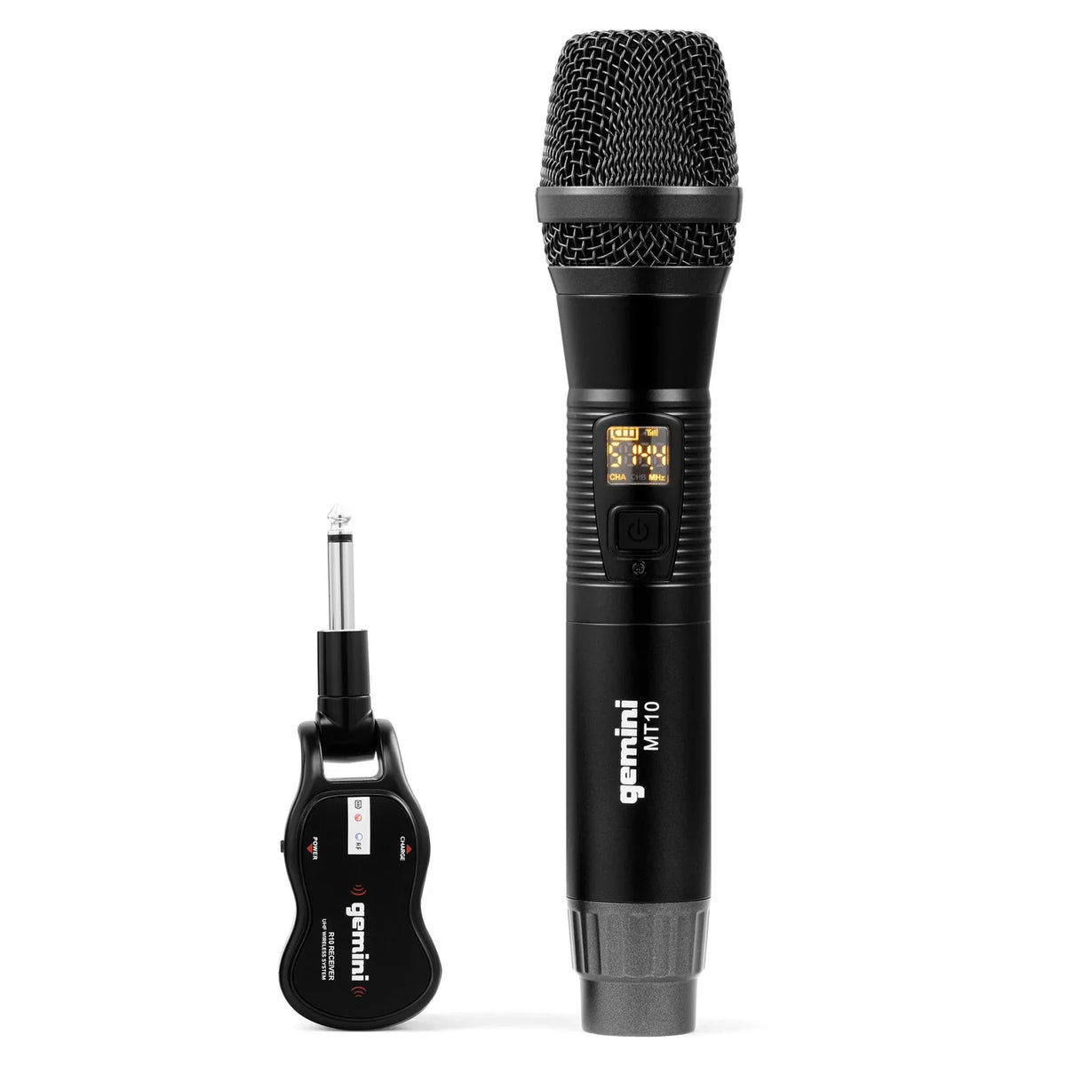 System, Powered Microphone & Speaker 15" 843631170892 Wireless Gemini Dual GMU-M100 Single Bluetooth UHF LED