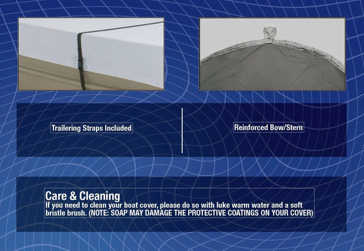 Silvery ) 56"W Boat liquid Covers A, Trailerable 12' L, 9921-0152-21( Jon Gray Goodsmann Resistant