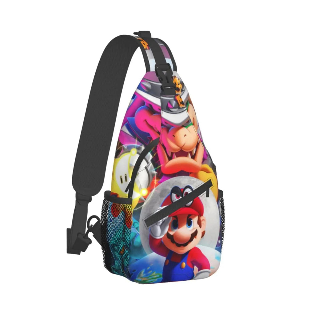 Unisex Bag Shoulder Daypack Super Mario Travel For Odyssey Bags Backpack Women Crossbody Chest Men Gifts Sling Hiking
