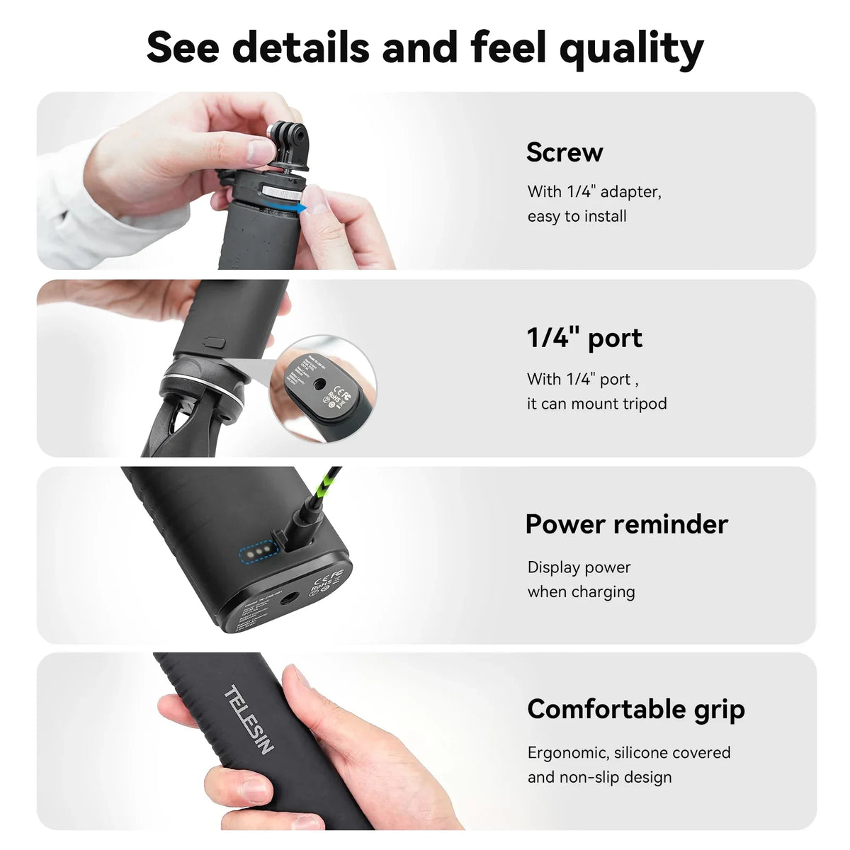 Pole With With With 1/4 Qisuo Inch Screw Stick Stick Laoshe Selfie Pole Stick /pd3.0 Stick,Pole Dsfen Te-css-001 1/4 1/4 Stick Inch Reable