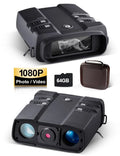 Viewing Digital for Total Vision Screen 64G LAKWAR and Night Binoculars Vision Card Infrared with for Day Night x Hunting Night Binoculars Large Darkness 10.8 31mm Binocular with TF